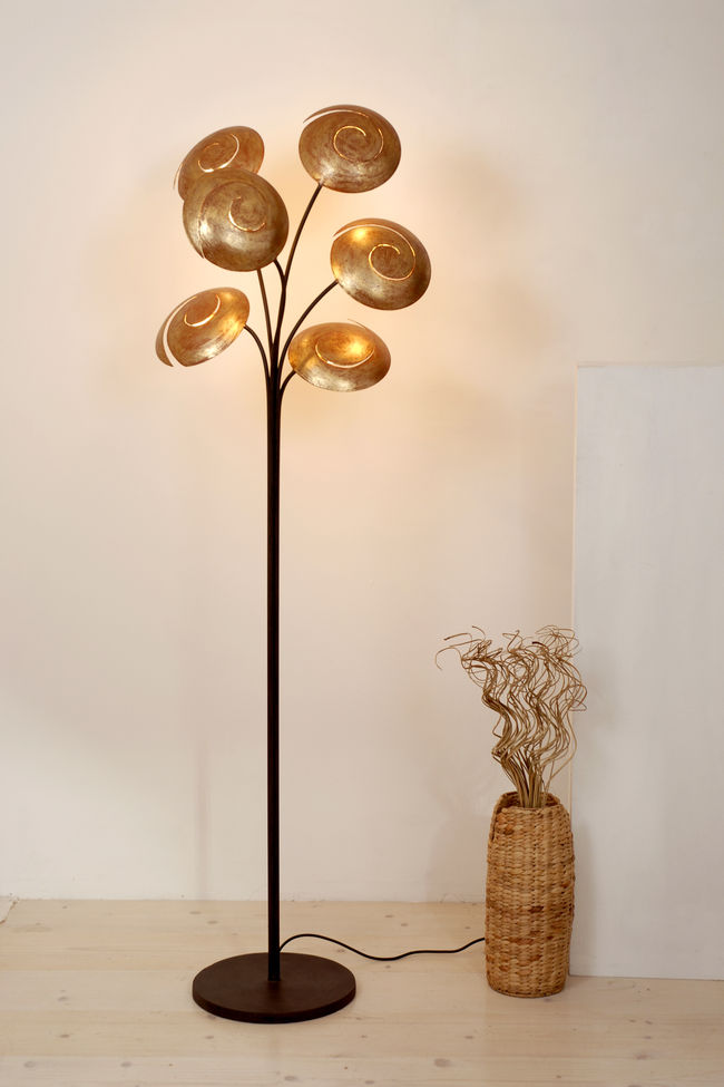 Stehlampe 6-flammig Nuvola Gold Black
